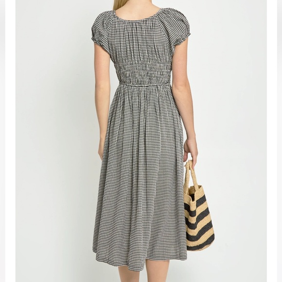 Dôen Evie Dress - Black and White Gingham - Picture 2 of 4